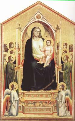 GIOTTO di Bondone Enthroned Madonna with Saints (mk08) Germany oil painting art
